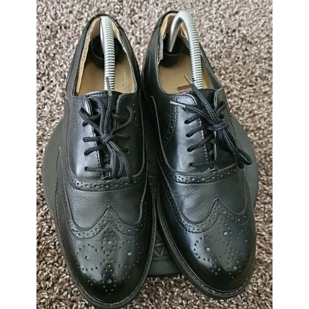 Rockport Mens Wingtip Derby Black Oxfords Size 9.5 M